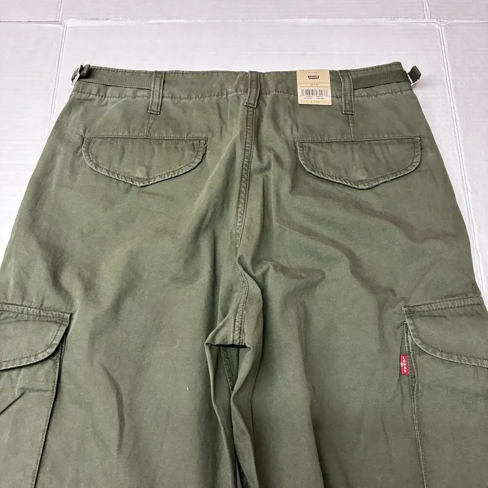 Levi’s XX Cargo Baggy Pants Men’s Size 31x32 Forest Green Slightly Tapered Leg